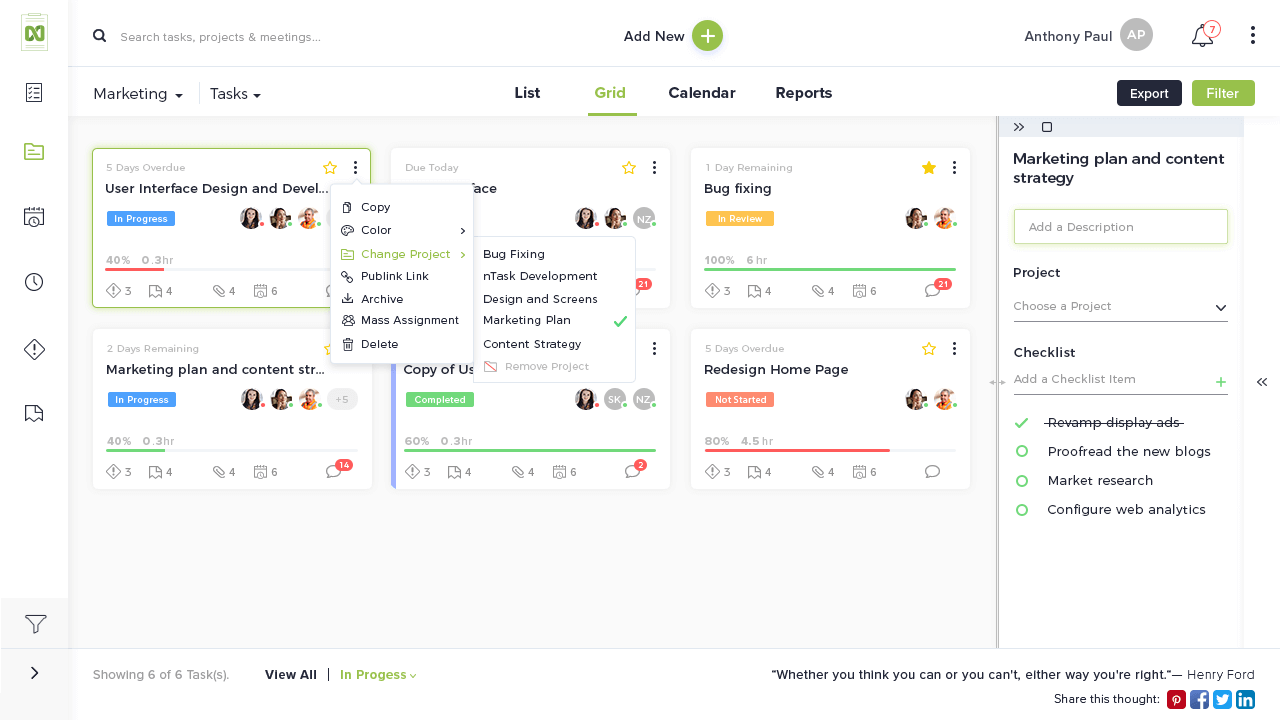 Slack Integration Gantt Chart