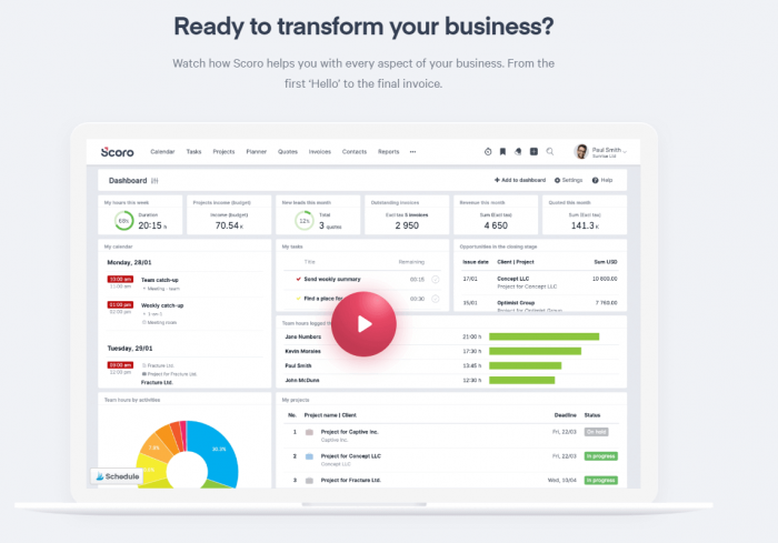 Scoro: Best Project Management Software