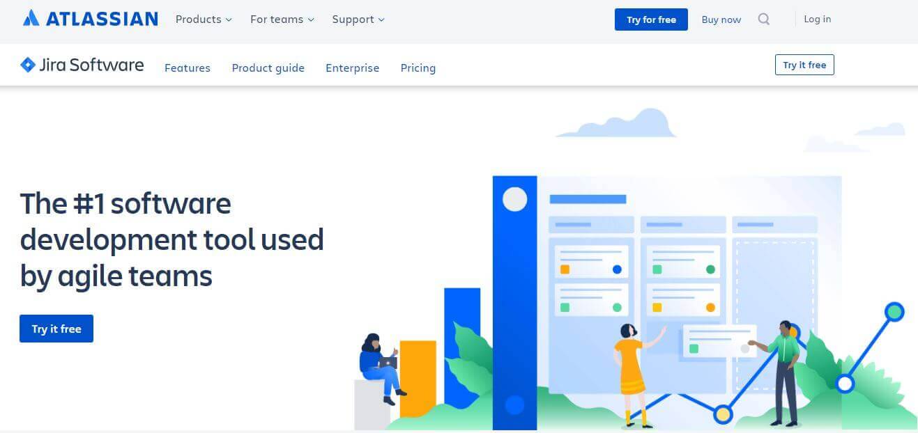 Jira: task management software used by agile teams