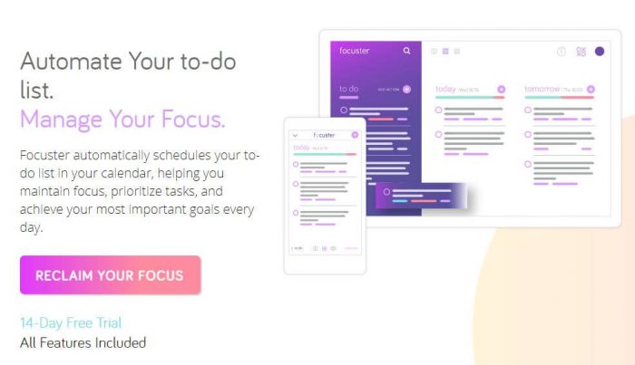 Focuster: Automate Your to-do list. Manage your Focus