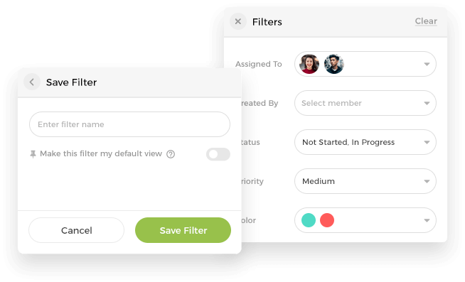 Categories, Labels, Filters