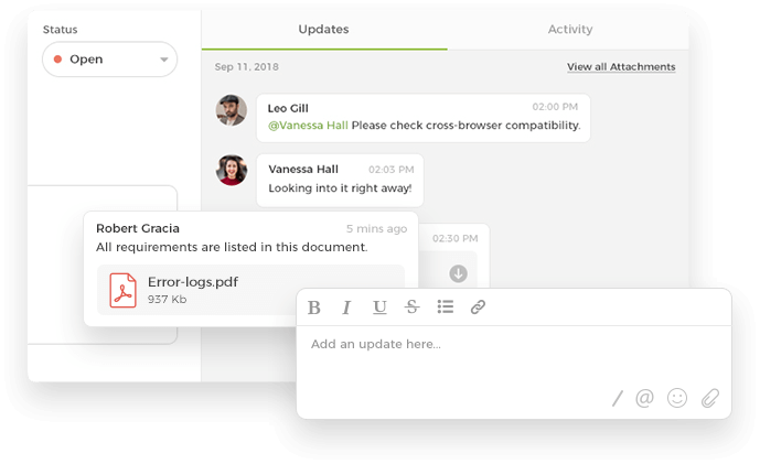 Attachment and updates Image