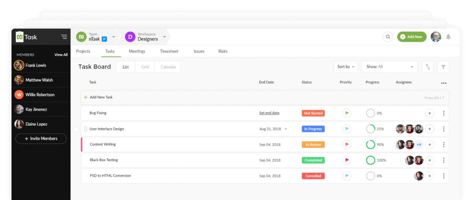 nTask Workflows