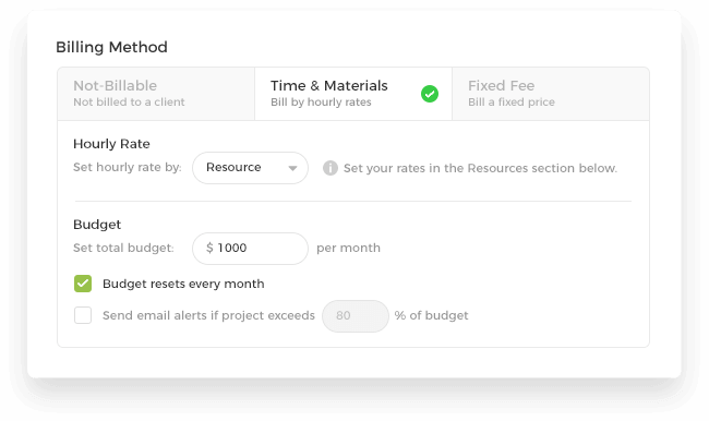 Flexible provisioning for T&M costs