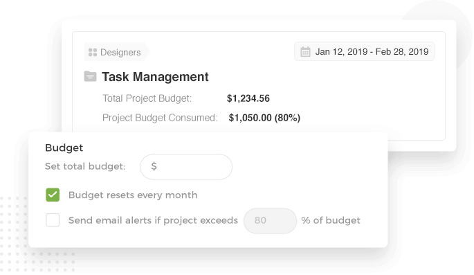 Receive budget reminders in your inbox