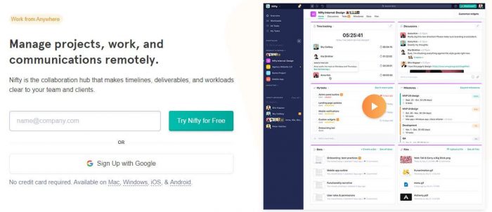 Nifty PM: Manage projects, work, and communications remotely