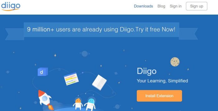 Diigo Organizational tool