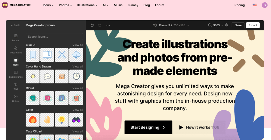 Mega Creator website