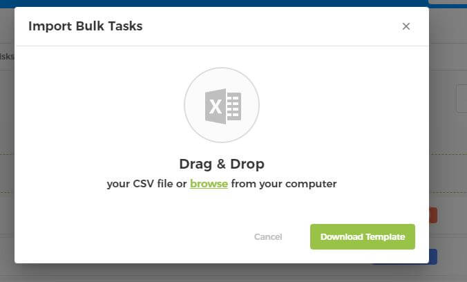 Import task popup nTask