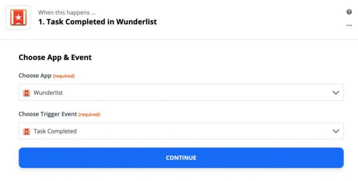 Wunderlist Zapier