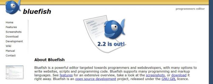 bluefish best code editor