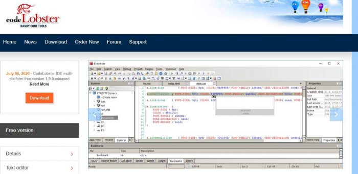 CodeLobster - modern software development tool
