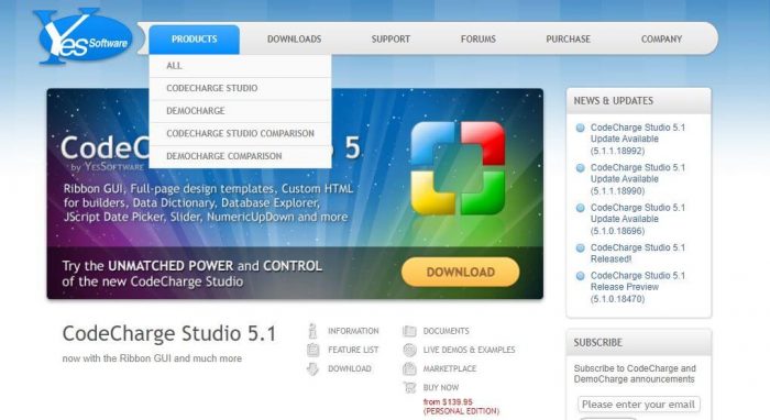 Codecharger simple software development platform