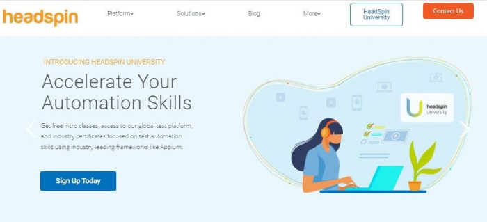 Headspin software development platform