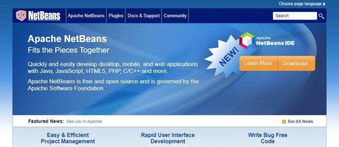 NetBeans - web development tool