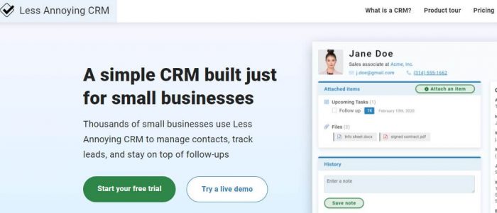 Less Annoying CRM