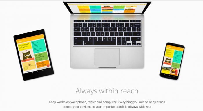 Google Keep User Interface