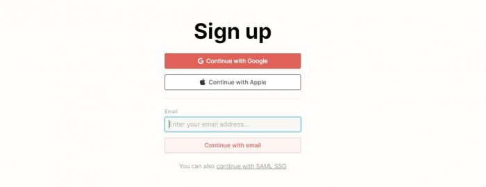 Notion Signup Page