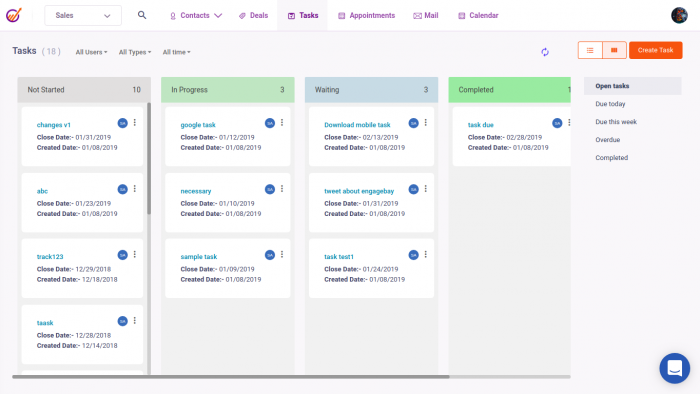 engage bay kanban