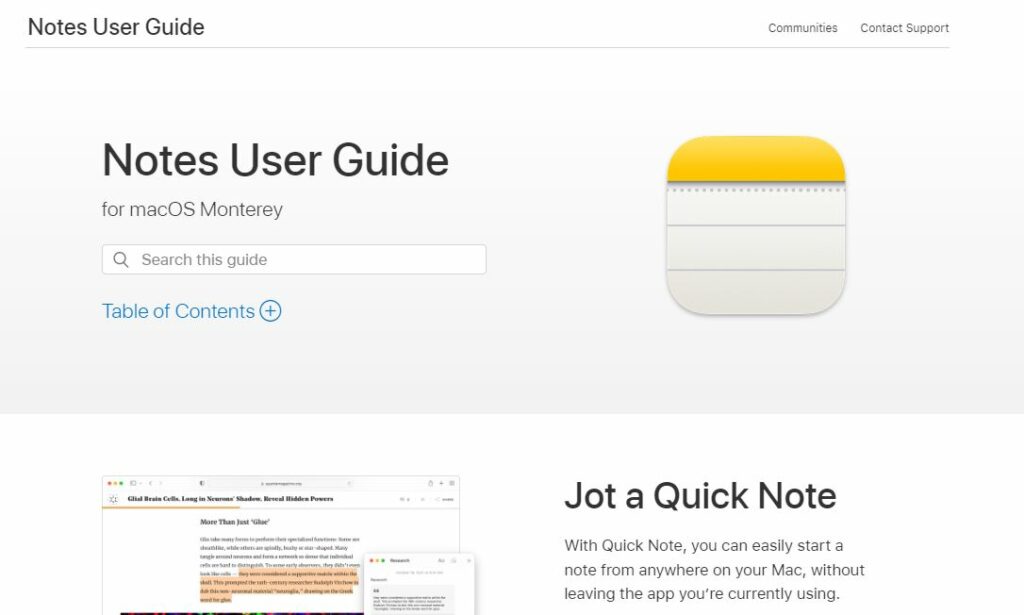 Apple notes